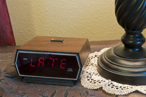 So, if this is your faux wood digital alarm clock circa 1972...it explains a lot. Evan Flickr Creative Commons