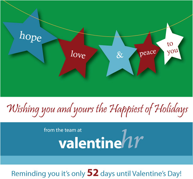 Happy Holidays 2016 from ValentineHR